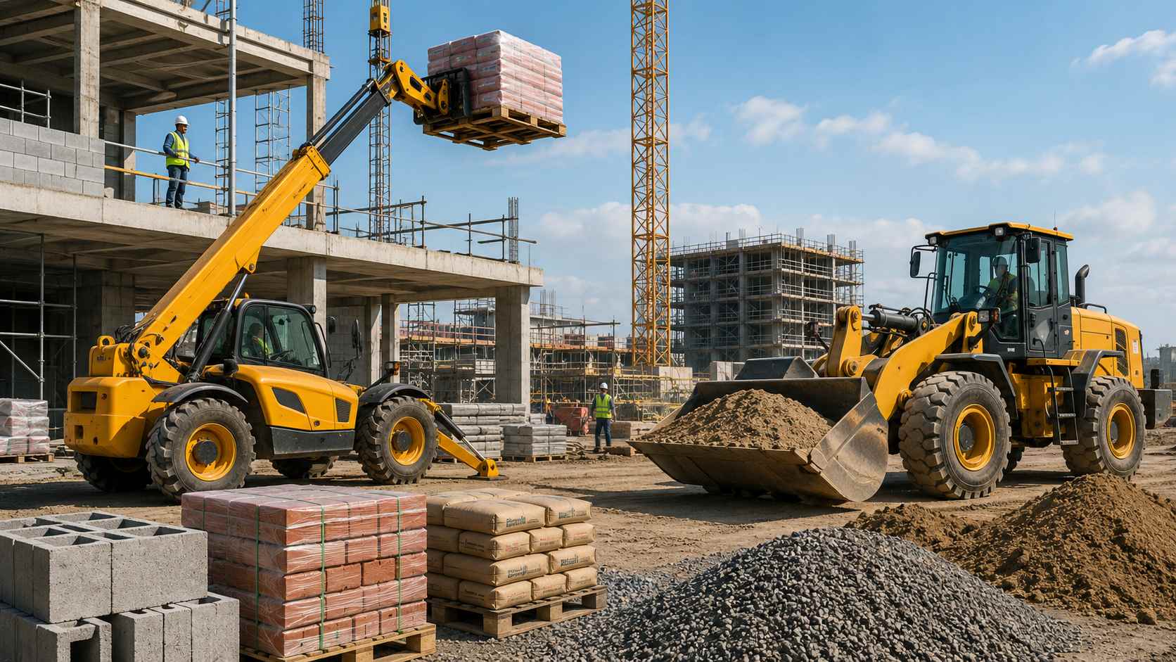 Telehandler or Wheel Loader for Building Materials
